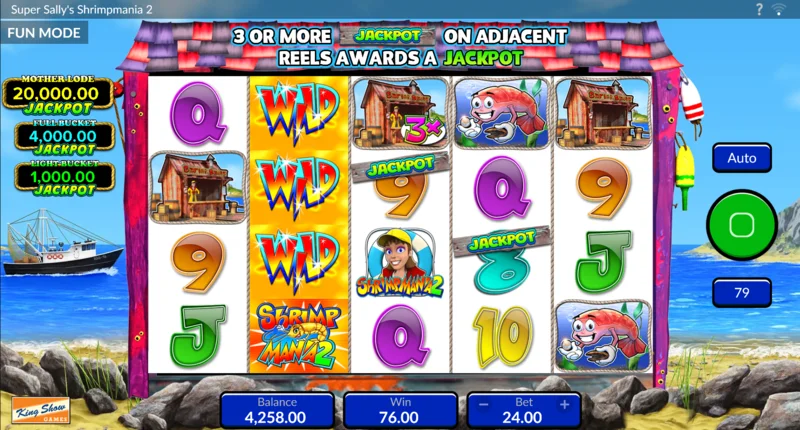 Super Sally's Shrimpmania 2 - Expanding Symbol udvidede Wild til hele hjulet
